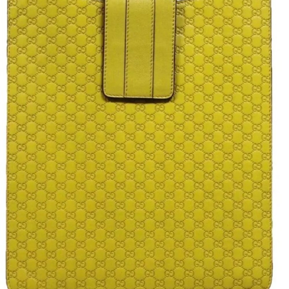 Gucci Yellow Guccissima Leather iPad / Tablet Case NWOT